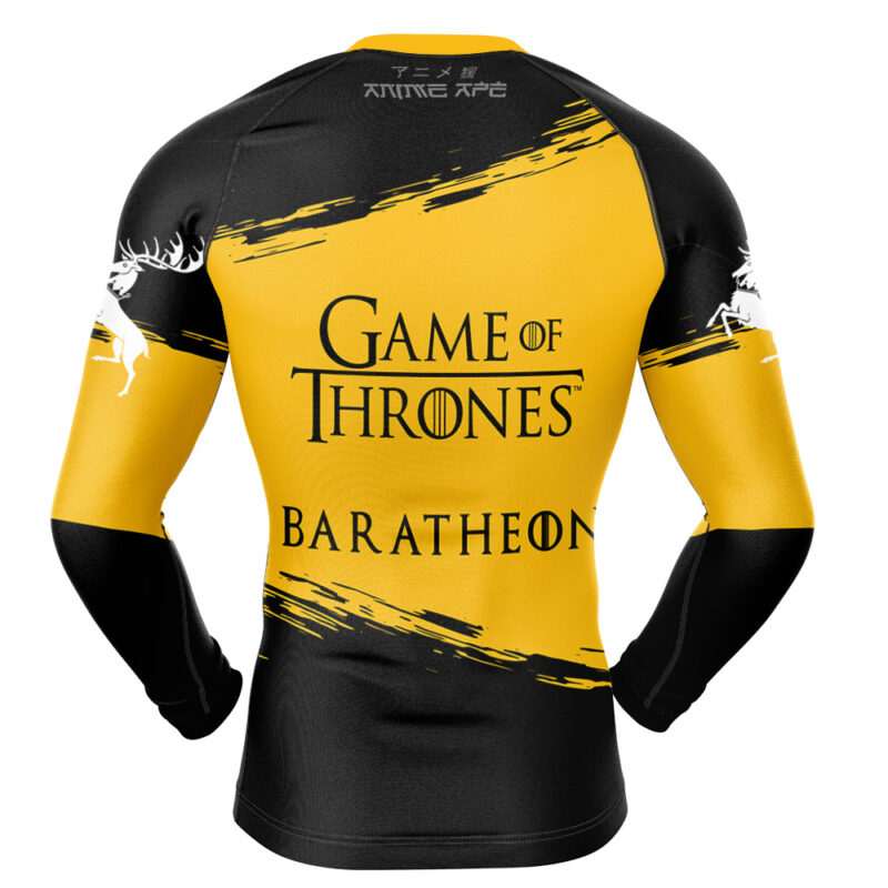 House Baratheon Game of Thrones Long Sleeve Rash Guard Compression Shirt