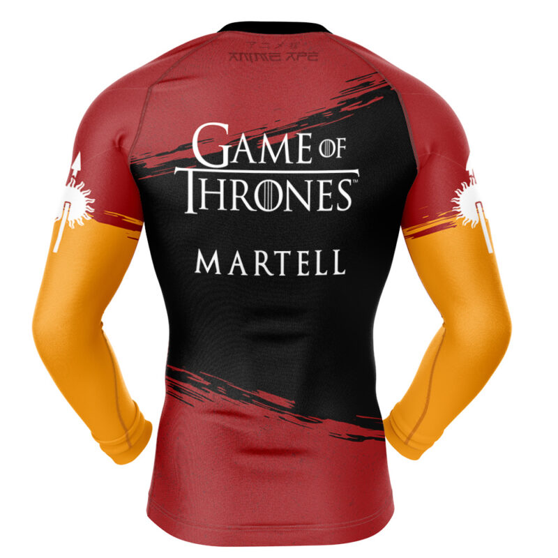 House Martell Game of Thrones Long Sleeve Rash Guard Compression Shirt - Image 2