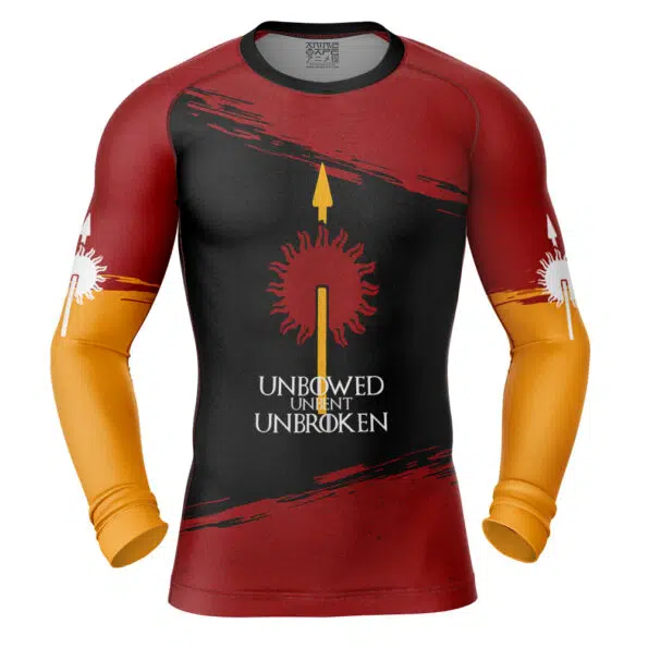 House Martell Game of Thrones Long Sleeve Rash Guard Compression Shirt