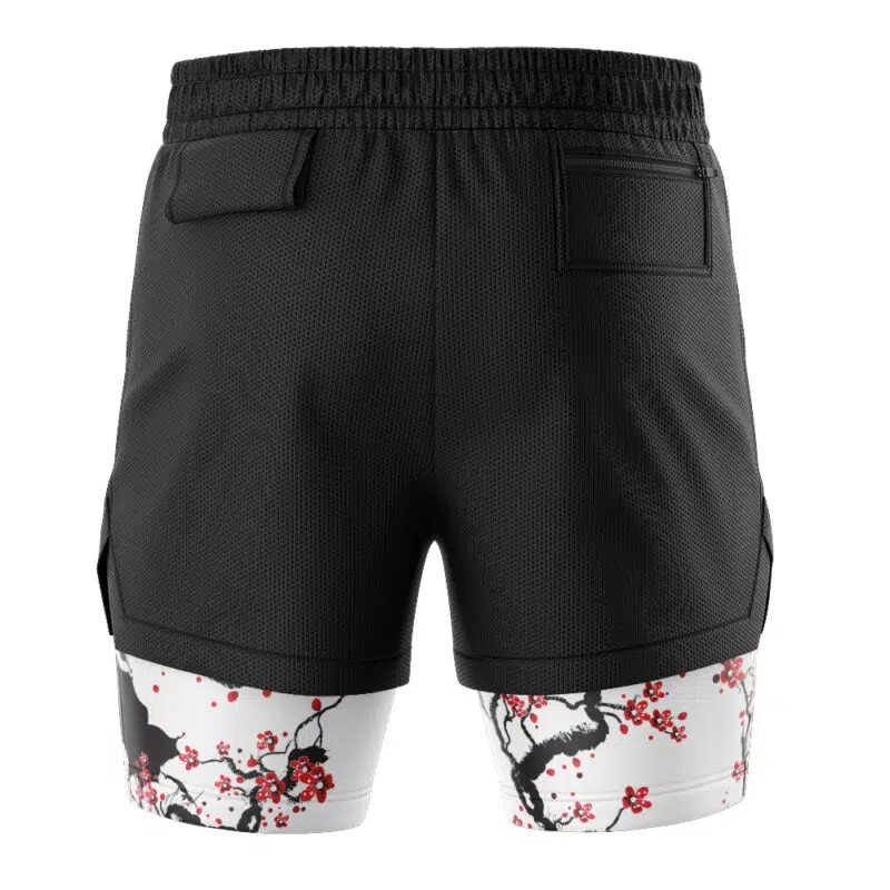Ichigo Kurosaki Cherry Blossom Bleach 2-in-1 Performance Shorts - Image 4