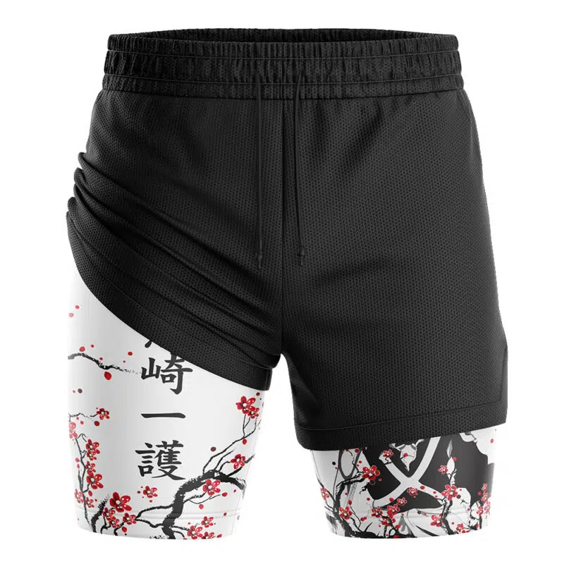 Ichigo Kurosaki Cherry Blossom Bleach 2-in-1 Performance Shorts - Image 3