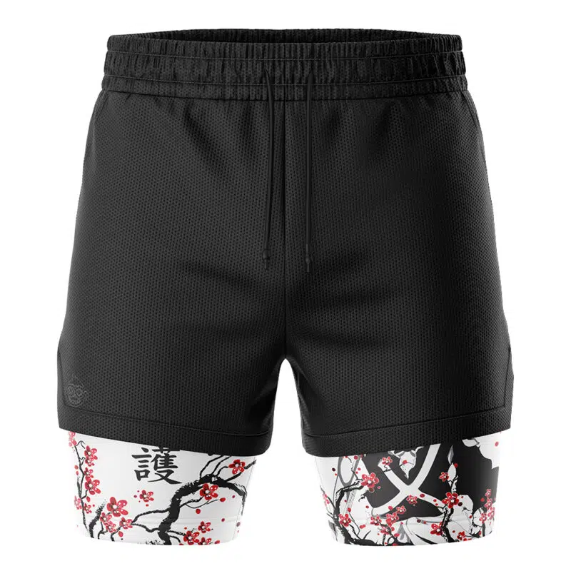 Ichigo Kurosaki Cherry Blossom Bleach 2-in-1 Performance Shorts - Image 2