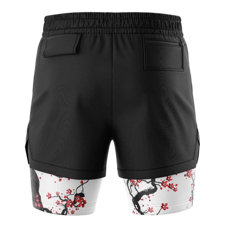 Itachi Uchiha Cherry Blossom Shippuden 2-in-1 Performance Shorts - Image 4