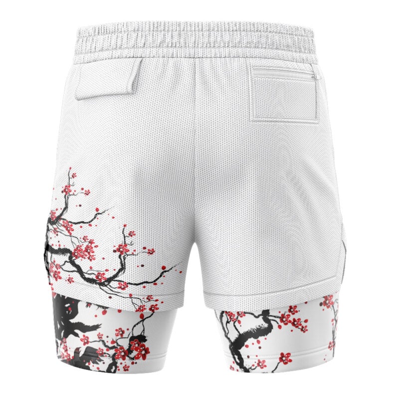 Itachi Uchiha V3 Cherry Blossom Shippuden 2-in-1 Performance Shorts - Image 4