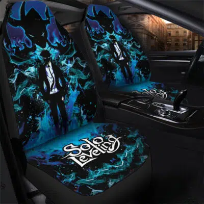 Jinwoo And Igris Solo Leveling Car Seat Cover