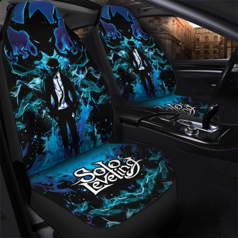 Jinwoo And Igris Solo Leveling Car Seat Cover
