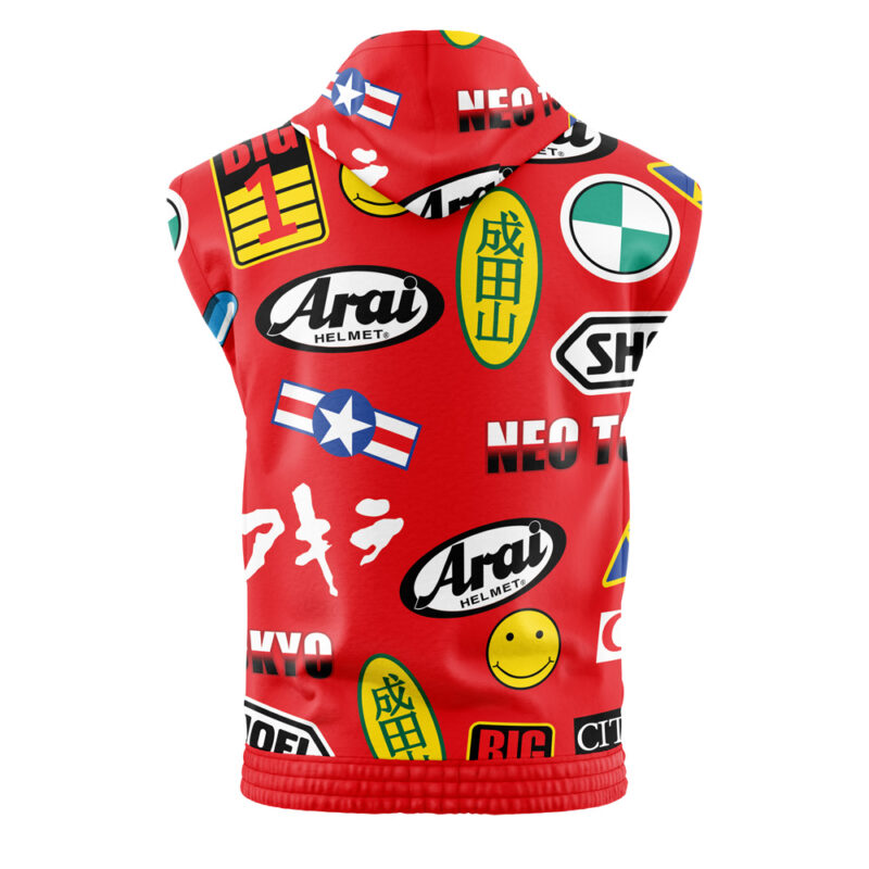 Kaneda Bike Decals Akira Sleeveless Hoodie - Image 2