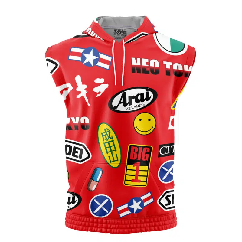 Kaneda Bike Decals Akira Sleeveless Hoodie