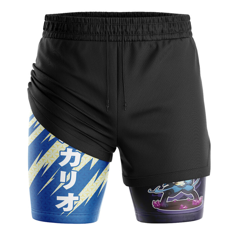 Lucario Attack V2 Pokemon 2-in-1 Performance Shorts - Image 3