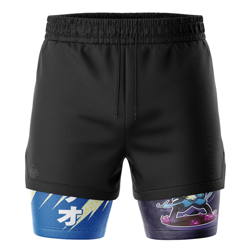 Lucario Attack V2 Pokemon 2-in-1 Performance Shorts - Image 2