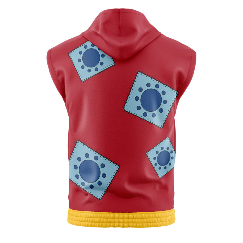 Luffy Wano Pattern One Piece Sleeveless Hoodie - Image 2
