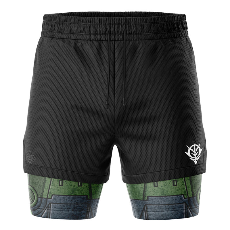 MS-06S Zaku II Gundam 2-in-1 Performance Shorts - Image 2