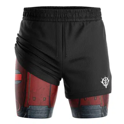 MS-06S Char's Zaku II Gundam 2-in-1 Performance Shorts