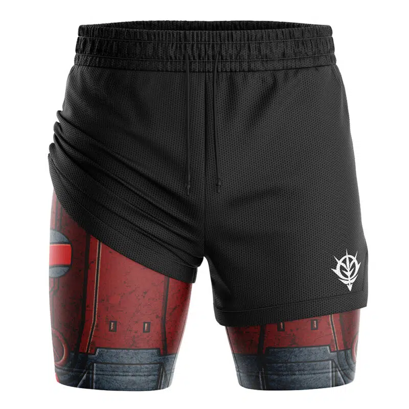 MS-06S Char's Zaku II Gundam 2-in-1 Performance Shorts