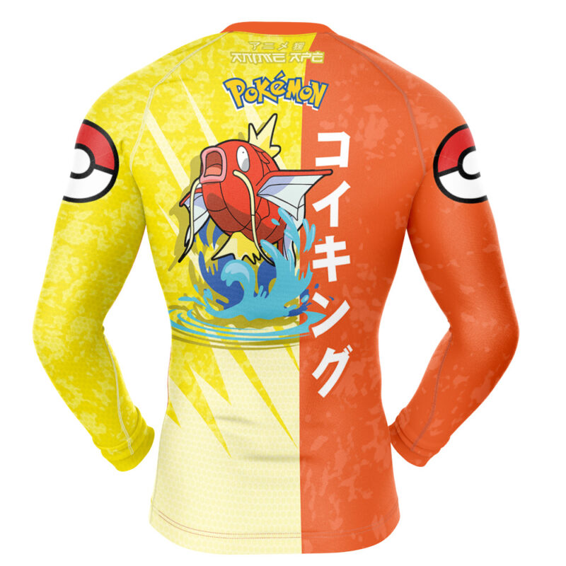 Magikarp Attack Pokemon Long Sleeve Rash Guard Compression Shirt - Image 2