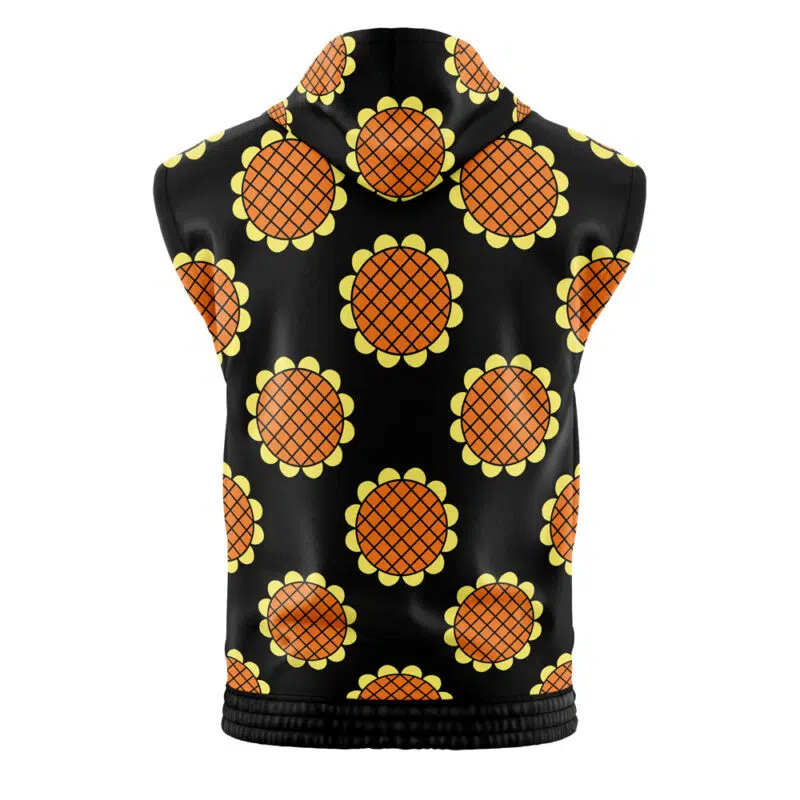 Monkey D. Luffy Black Dressrosa One Piece Sleeveless Hoodie - Image 2
