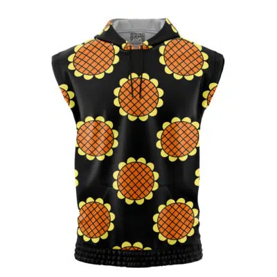 Monkey D. Luffy Black Dressrosa One Piece Sleeveless Hoodie