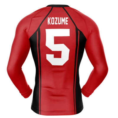 Nekoma High Kozume #5 Haikyuu Long Sleeve Rash Guard Compression Shirt