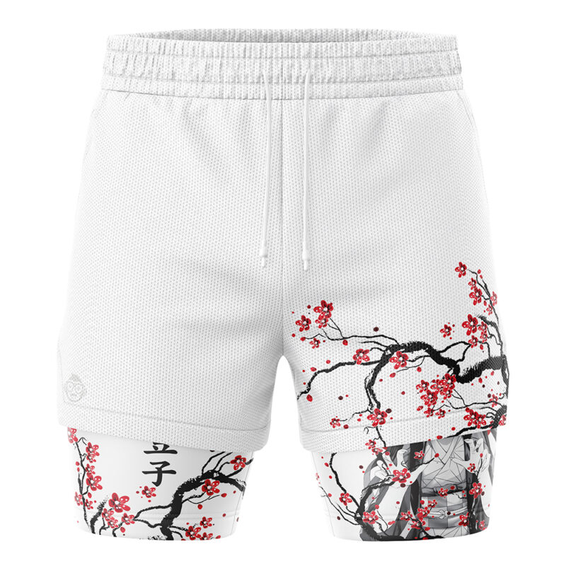 Nezuko Kamado Cherry Blossom Demon Slayer 2-in-1 Performance Shorts - Image 2