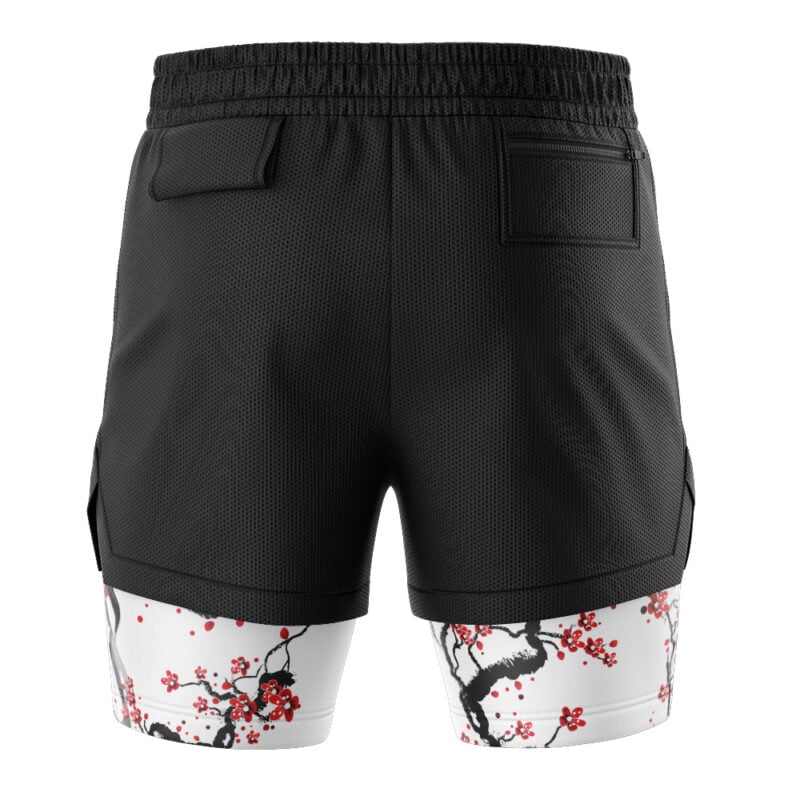 Nezuko Kamado V2 Cherry Blossom Demon Slayer 2-in-1 Performance Shorts - Image 4