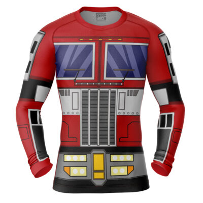 Optimus Prime Transformer Long Sleeve Rash Guard Compression Shirt