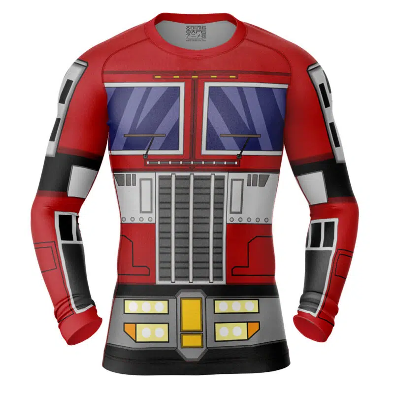 Optimus Prime Transformer Long Sleeve Rash Guard Compression Shirt