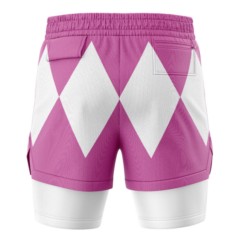Pink Ranger V2 Mighty Morphin Power Rangers 2-in-1 Performance Shorts - Image 4