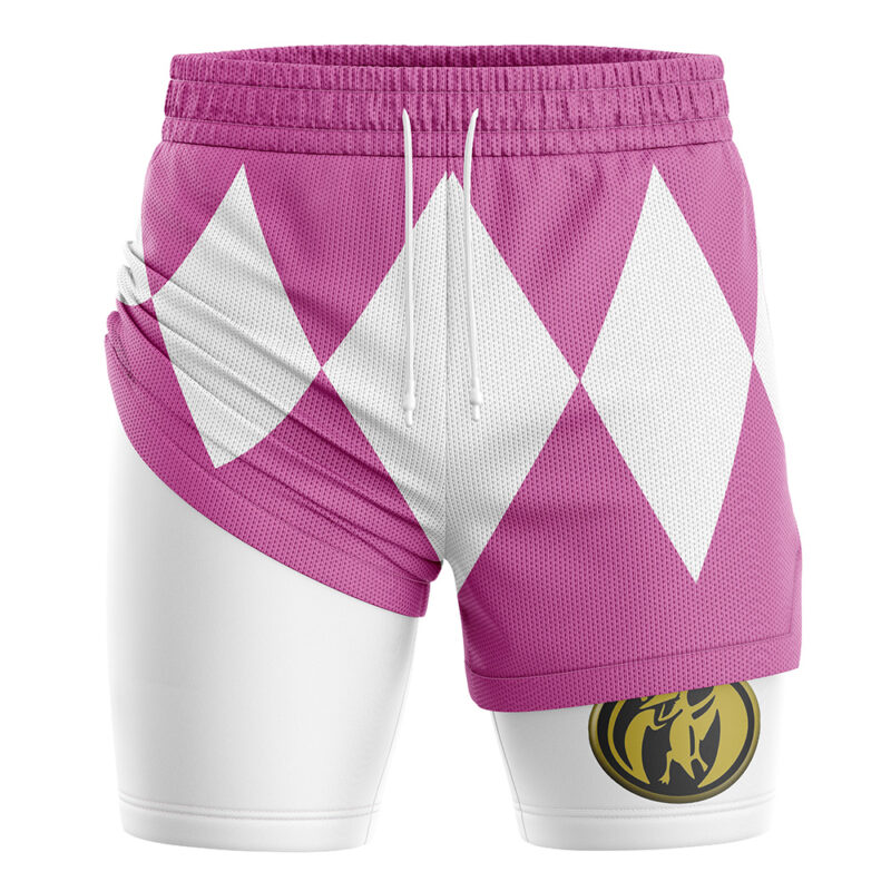 Pink Ranger V2 Mighty Morphin Power Rangers 2-in-1 Performance Shorts - Image 3