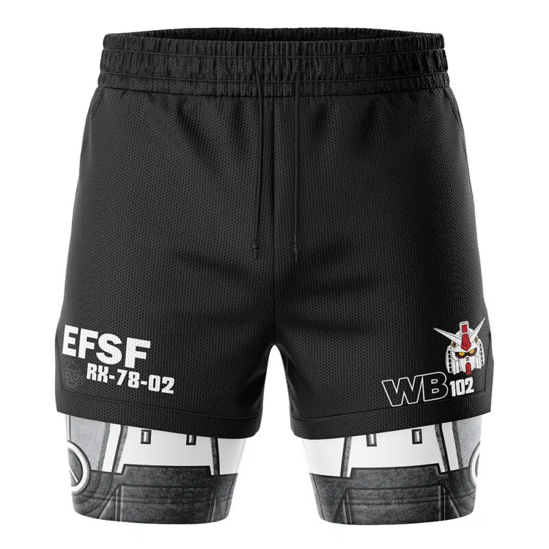 RX-78 Mobile Suit 0079 Gundam 2-in-1 Performance Shorts