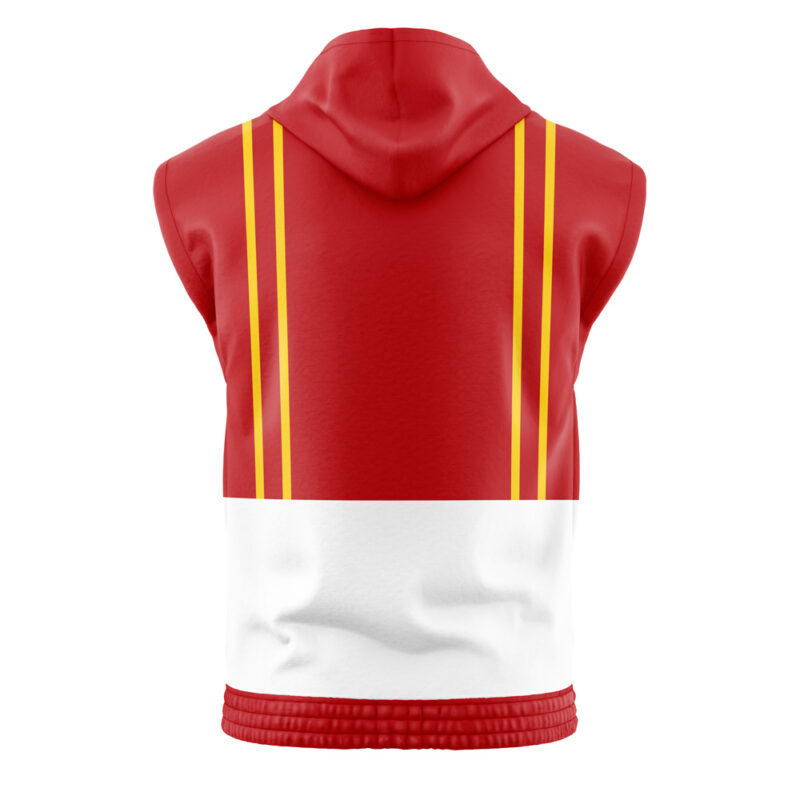 Red Ranger Ninjetti Power Rangers Sleeveless Hoodie - Image 2