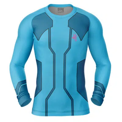 Samus Suit Metroid Prime Long Sleeve Rash Guard Compression Shirt