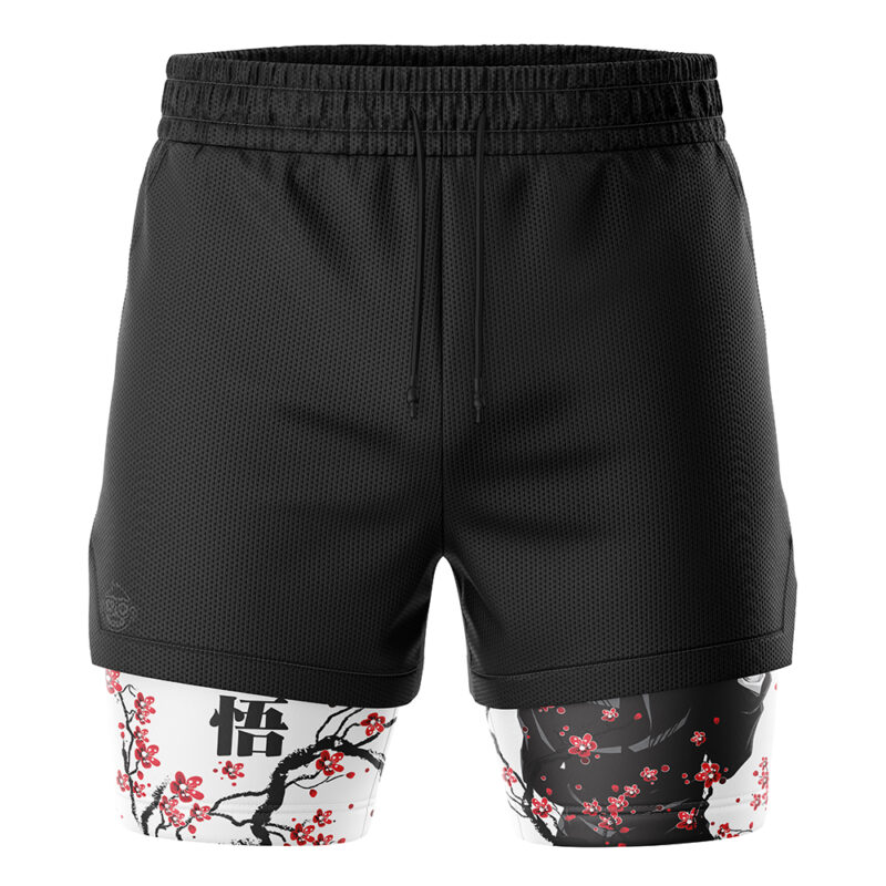 Satoru Gojo V2 Cherry Blossom Jujutsu Kaisen 2-in-1 Performance Shorts - Image 2