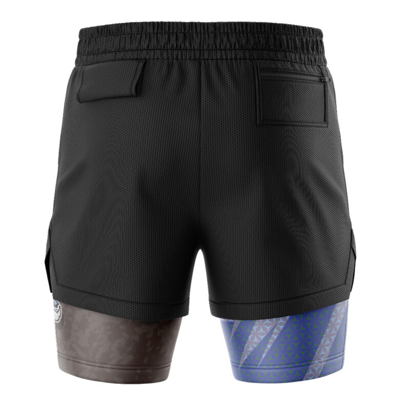 Shiny Umbreon Attack V2 Pokemon 2-in-1 Performance Shorts - Image 4