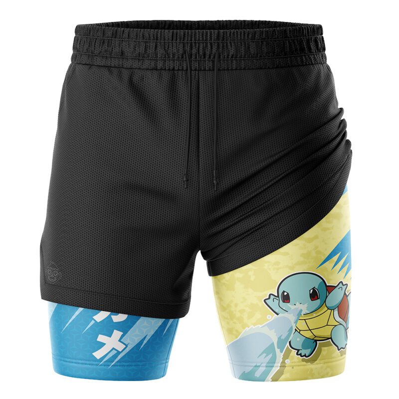 Squirtle Attack V2 Pokemon 2-in-1 Performance Shorts