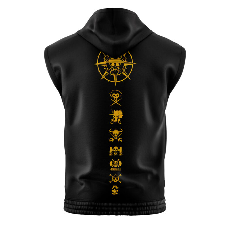 Straw Hat Grand Fleet One Piece Sleeveless Hoodie - Image 2