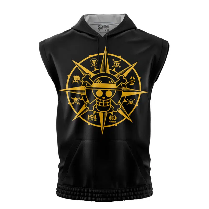 Straw Hat Grand Fleet One Piece Sleeveless Hoodie