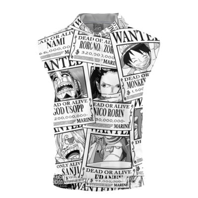 Straw Hat Wanted Posters One Piece Sleeveless Hoodie