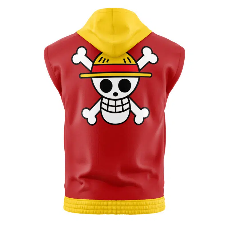 Straw Hats Luffy One Piece Sleeveless Hoodie - Image 2
