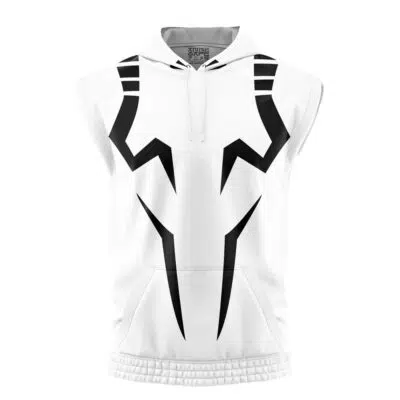Sukuna Black Marks Jujtsu Kaisen Sleeveless Hoodie