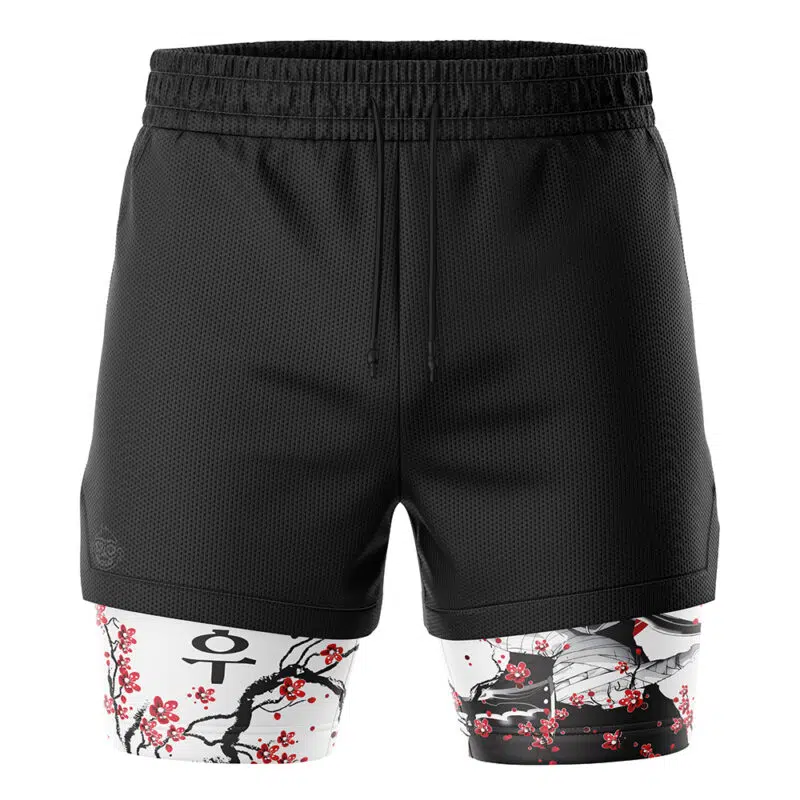 Sung Jin Woo Cherry Blossom Solo Leveling 2-in-1 Performance Shorts - Image 2
