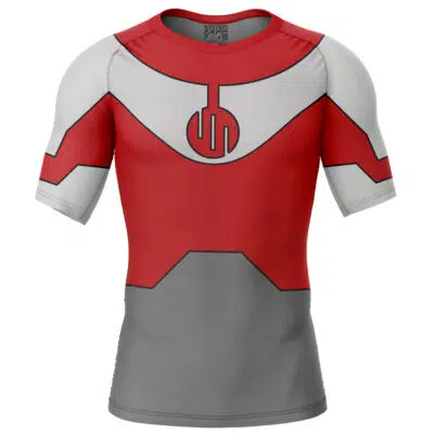 Thragg Invincible Short Sleeve Rash Guard Compression Shirt