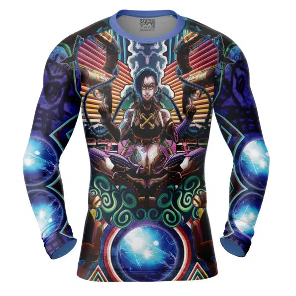 Trippy Jinx Arcane Short Sleeve Rash Guard Compression Shirt