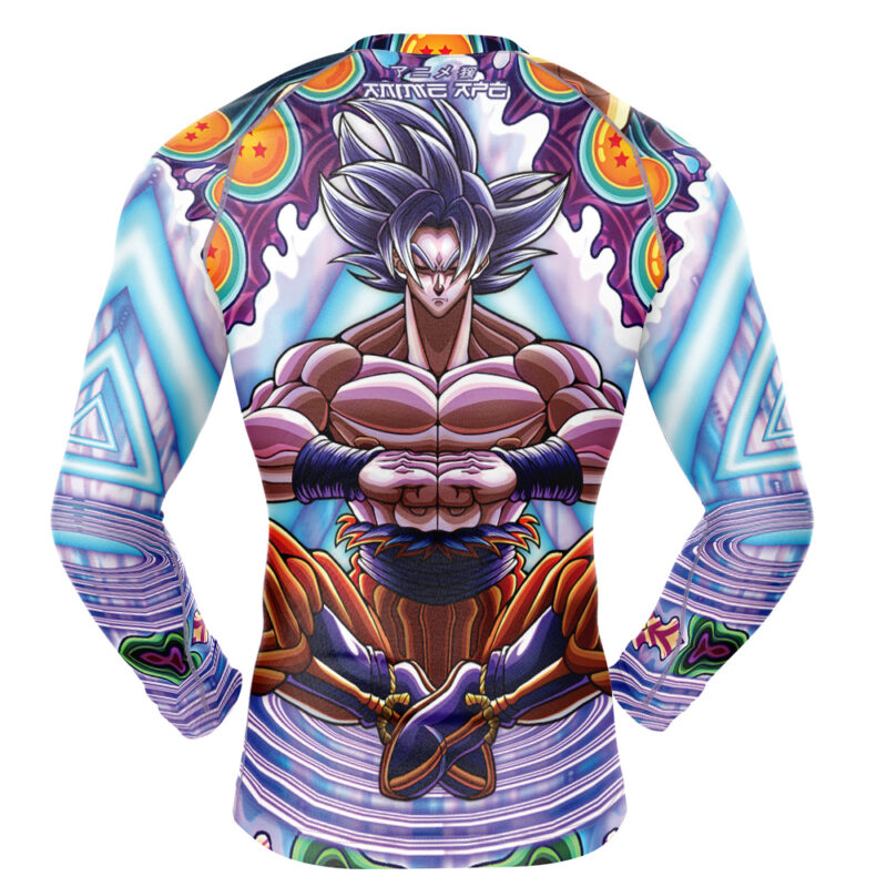 Trippy Ultra Instinct Goku Dragon Ball Z Long Sleeve Rash Guard Compression Shirt - Image 2