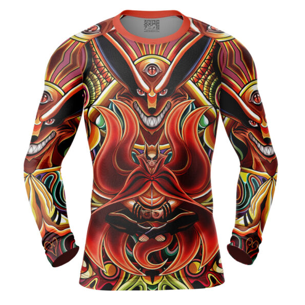 Trippy Uzumaki Shippuden Baryon Mode Boruto Long Sleeve Rash Guard Compression Shirt