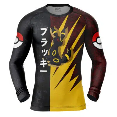 Umbreon Attack Pokemon Long Sleeve Rash Guard Compression Shirt
