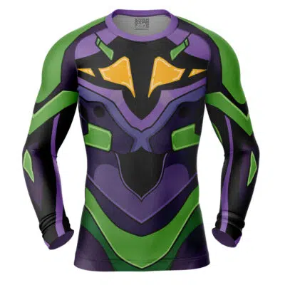 Unit-01 Neon Genesis Evangelion Long Sleeve Rash Guard Compression Shirt