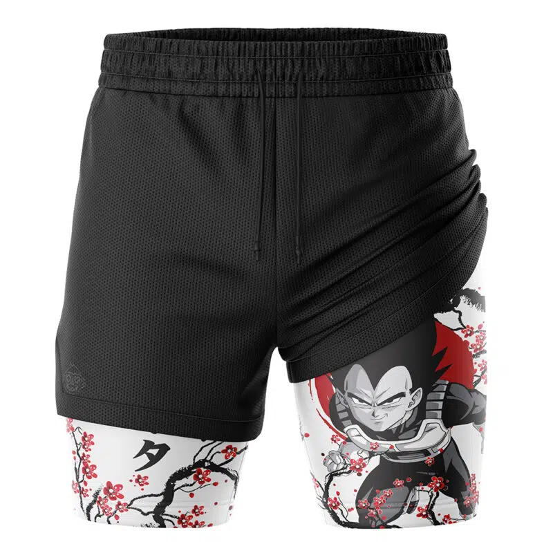 Vegeta Cherry Blossom Shippuden 2-in-1 Performance Shorts