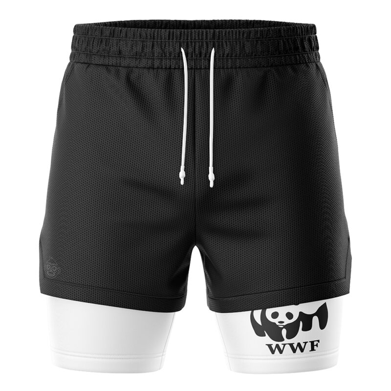 WWF Wrestling Pandas 2-in-1 Performance Shorts - Image 2