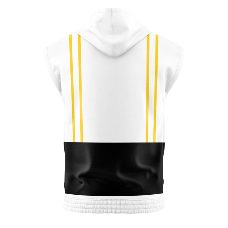 White Ranger Ninjetti Power Rangers Sleeveless Hoodie - Image 2