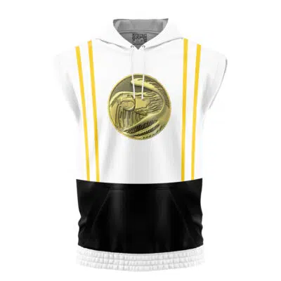 White Ranger Ninjetti Power Rangers Sleeveless Hoodie